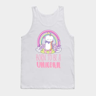 Caticorn Born to be a unicorn Tank Top